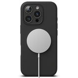 Husa pentru iPhone 16 Pro Max, Ringke Silicone Magnetic MagSafe, negru