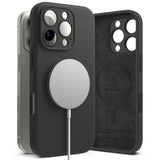 Husa pentru iPhone 16 Pro Max, Ringke Silicone Magnetic MagSafe, negru