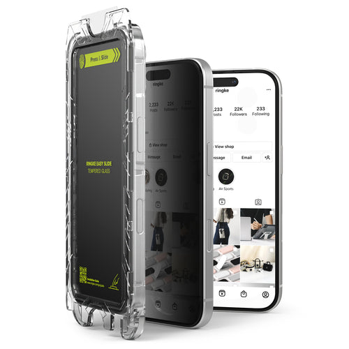 Folie de protectie pentru iPhone 16 Pro Max, Ringke Easy Slide Tempered Glass (2 pack)