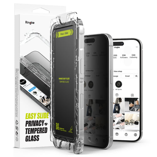 Folie de protectie pentru iPhone 15, Ringke Easy Slide Tempered Glass (2 pack)