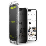 Folie de protectie pentru iPhone 15, Ringke Easy Slide Tempered Glass (2 pack)