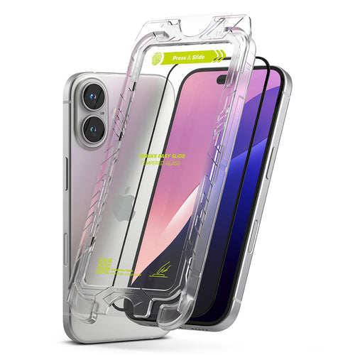 Folie de protectie pentru iPhone 15 Plus, Ringke Easy Slide Tempered Glass (2 pack)