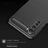 Husa pentru OnePlus Nord 5G, Techsuit Carbon Silicone, albastru