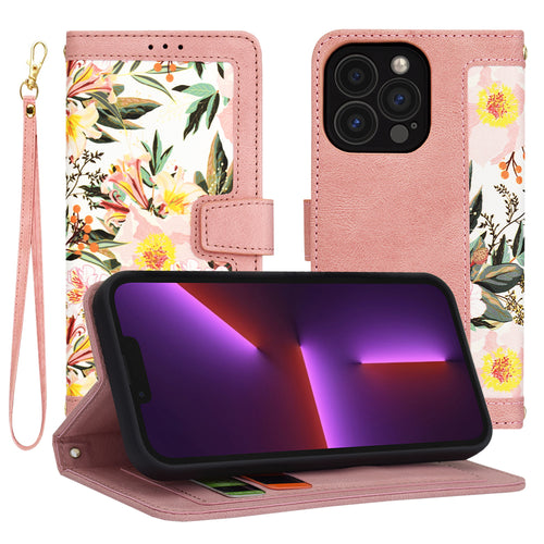 Husa pentru iPhone 13 Pro, Techsuit FlipCraft, roz