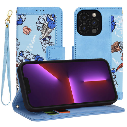 Husa pentru iPhone 13 Pro, Techsuit FlipCraft, bleu