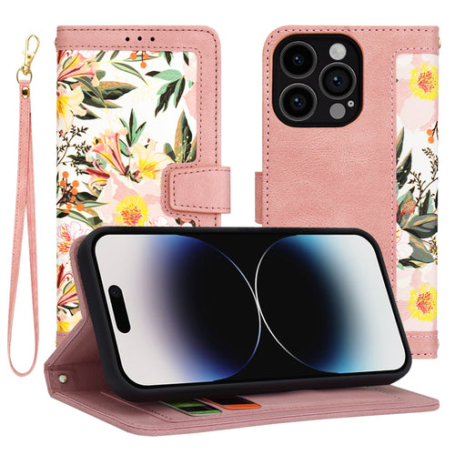Husa pentru iPhone 14 Pro, Techsuit FlipCraft, roz