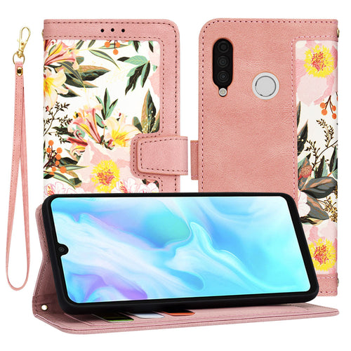 Husa pentru Huawei P30 Lite, Techsuit FlipCraft, roz