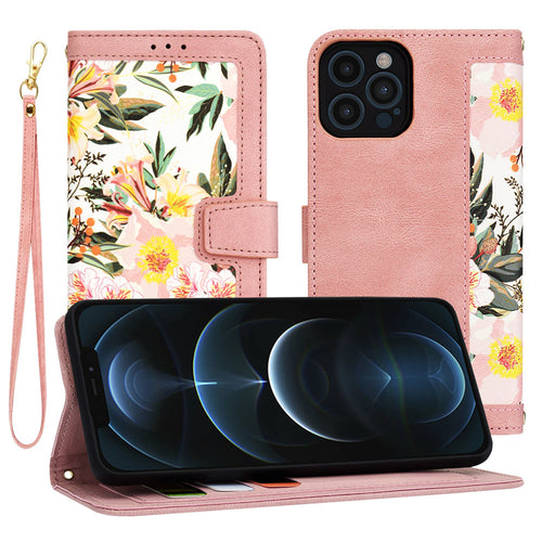 Husa pentru iPhone 12 Pro Max, Techsuit FlipCraft, roz