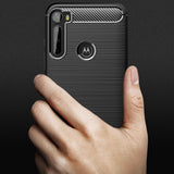 Husa pentru Motorola One Fusion Plus, Techsuit Carbon Silicone, negru