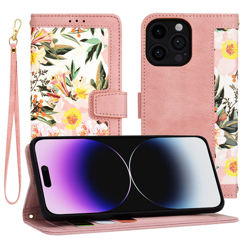 Husa pentru iPhone 14 Pro Max, Techsuit FlipCraft, roz