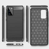 Husa pentru Samsung Galaxy Note 20, Techsuit Carbon Silicone, negru