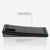 Husa pentru Samsung Galaxy Note 20, Techsuit Carbon Silicone, negru