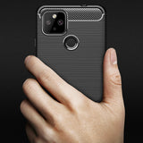 Husa pentru Google Pixel 5, Techsuit Carbon Silicone, negru