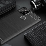 Husa pentru Google Pixel 5, Techsuit Carbon Silicone, negru