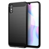 Husa pentru Xiaomi Redmi 9A, Techsuit Carbon Silicone, negru