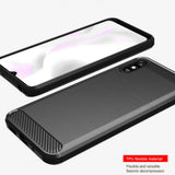 Husa pentru Xiaomi Redmi 9A, Techsuit Carbon Silicone, negru