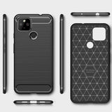 Husa pentru Google Pixel 4a 5G, Techsuit Carbon Silicone, negru