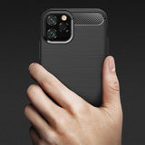 Husa pentru iPhone 12 Pro Max, Techsuit Carbon Silicone, albastru