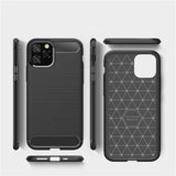 Husa pentru iPhone 12 Pro Max, Techsuit Carbon Silicone, albastru