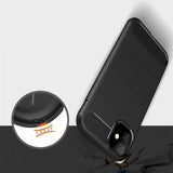 Husa pentru iPhone 12 mini, Techsuit Carbon Silicone, negru