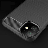 Husa pentru iPhone 12 mini, Techsuit Carbon Silicone, negru
