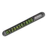 Techsuit Premium Telefon Numar parcare (PNP1), Semn parcare temporar pentru Bord, Zinc Alloy, Detasabil Adhesive, Negru
