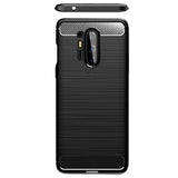Husa pentru OnePlus 8 Pro, Techsuit Carbon Silicone, negru