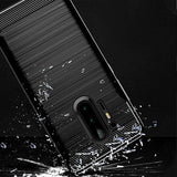 Husa pentru OnePlus 8 Pro, Techsuit Carbon Silicone, negru