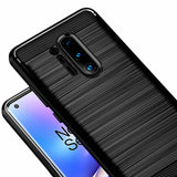Husa pentru OnePlus 8 Pro, Techsuit Carbon Silicone, negru