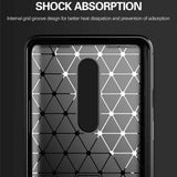 Husa pentru OnePlus 8, Techsuit Carbon Silicone, negru