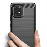 Husa pentru Samsung Galaxy S10 Lite, Techsuit Carbon Silicone, negru