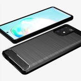 Husa pentru Samsung Galaxy S10 Lite, Techsuit Carbon Silicone, negru