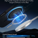 Husa pentru iPhone 16 Pro Max, ESR Classic Hybrid HaloLock, negru frost