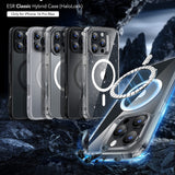 Husa pentru iPhone 16 Pro Max, ESR Classic Hybrid HaloLock, negru/transparenta