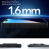 Husa pentru iPhone 16 Pro Max, ESR Classic Hybrid HaloLock, negru/transparenta