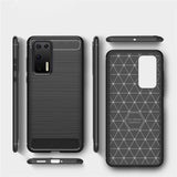 Husa pentru Huawei P40 Pro, Techsuit Carbon Silicone, negru