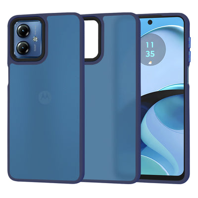 Husa pentru Motorola Moto G14, Techsuit HaloFrost Series, bleumarin