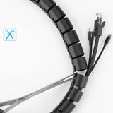 UGREEN Organizator cabluri LP121 (30818), Protection Tube DIA, 25mm Wide, 1.5m Length, Negru