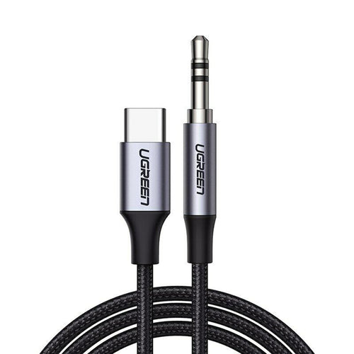 Adaptor UGREEN, Audio Cable Av143 30633 Type-C to Jack 3 5mm 1m Deep Koff A3d2de, Gri