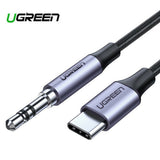 Adaptor UGREEN, Audio Cable Av143 30633 Type-C to Jack 3 5mm 1m Deep Koff A3d2de, Gri