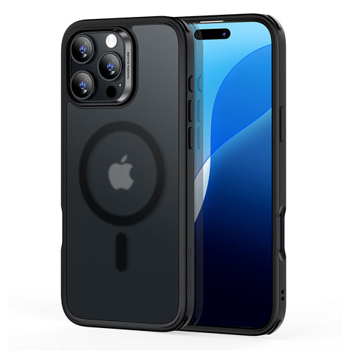 Husa pentru iPhone 16 Pro, ESR Classic Hybrid HaloLock, negru frost