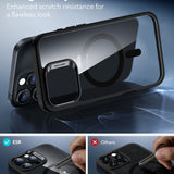 Husa pentru iPhone 16 Pro, ESR Classic Hybrid HaloLock, negru/transparenta
