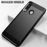 Husa pentru Huawei Y6p, Techsuit Carbon Silicone, negru