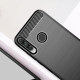 Husa pentru Huawei Y6p, Techsuit Carbon Silicone, negru