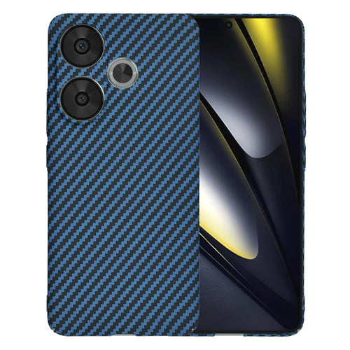 Husa pentru Xiaomi POCO F6, Techsuit Carbonite FiberShell, cyan