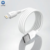 Cablu Lito de date (LD06V), USB to Micro-USB, 2.4A, PVC, 1m, alb