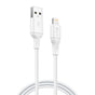 Cablu Lito de date (LD06L), USB to Lightning, 2.4A, PVC, 1m, alb