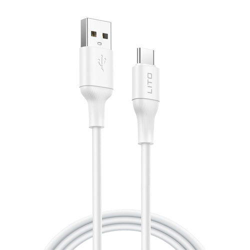 Cablu Lito de date (LD06T), USB to Type-C, 2.4A, PVC, 1m, alb