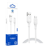 Cablu Lito de date (LD06T), USB to Type-C, 2.4A, PVC, 1m, alb