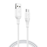 Cablu Lito de date (LD06V), USB to Micro-USB, 2.4A, PVC, 1m, alb